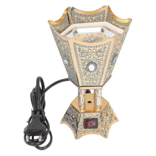Electric burner for incense cones - retro metal ornament EU plug 1
