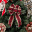 Christmas Tree Bow Pendant Black and Red Checked Christmas Tree Ring Ornament Small Pendant 4