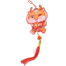 Chinese New Year Pendants Dragon Charm Pendant for Decor 1 Piece Red