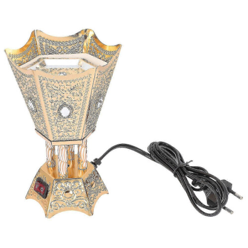 Electric burner for incense cones - retro metal ornament EU plug 2