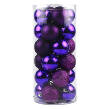 25-26 24Pcs Mini Christmas Balls Small Christmas Baubles Xmas Tree, Hanging Ball Holiday Wedding P