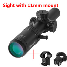 Taktinen optinen tähtäin, 1-5X24, punainen ja vihreä valaistu tähtäin, 11mm
