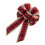 Christmas Tree Bow Pendant Black and Red Checked Christmas Tree Ring Ornament Small Pendant 5