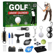 Golf-Adventskalender 2025 – 24 Tage Countdown bis Weihnachten, 24-teiliges Golf-Set, Überraschungsgeschenk für Männer