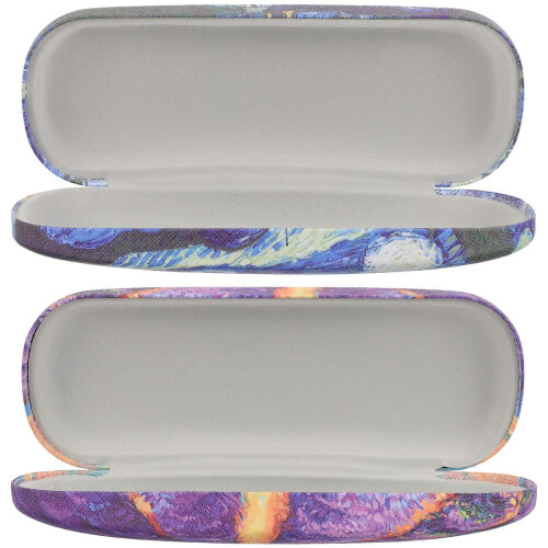 Oil Painting Eyeglasses Case for Storage Use 2Pcs Hard Shell Glasses Case