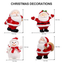 Resin 12Pcs Christmas Micro Landscape Ornament Adornment Home Assorted Color Designed Christmas