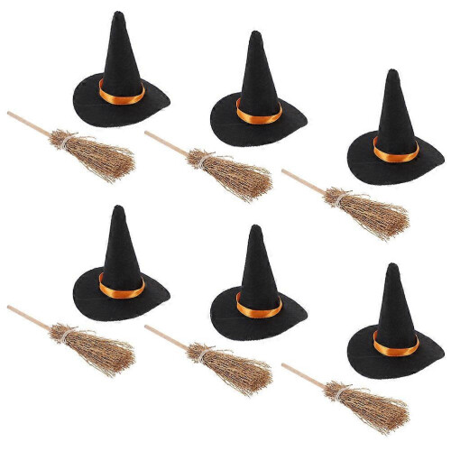 Hat Halloween Decorations for Wizard Accessories 1Set Handcrafted 2