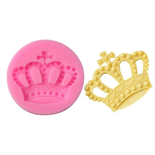2Pcs Silicone Mold Crown Mold for Cake Decorating Pink Design 1