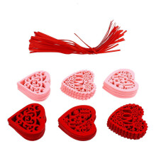 Valentine's Day Hanging Heart Shape Wedding Decor 60Pcs with Rope
