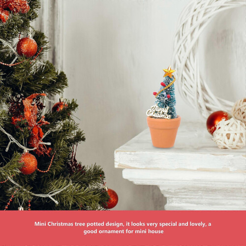 Christmas Artificial Tree Decors for Desktop Use 12Pcs Mini Christmas Tree Ornaments 2