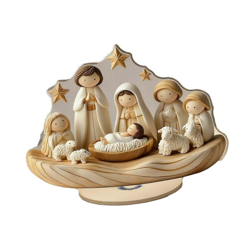 2D Jesus Birth Decor Acrylic Nativity Scene Decor for Fireplace Office Party 1