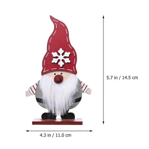 Wooden Christmas Decoration Creative Ornament for Decor 4Pcs Set 1
