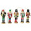 Wood Nutcracker Pendants Walnut Soldier Decorations for 5Pcs Xmas Hanging Decor 5
