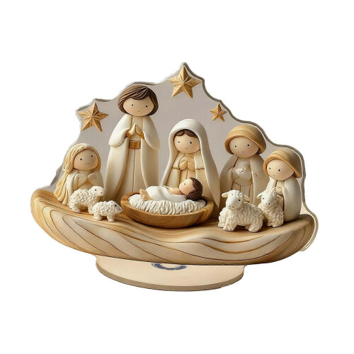 2D Jesus Birth Decor Acrylic Nativity Scene Decor for Fireplace Office Party 2