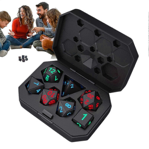 2025 LED Dice Set Luminous Dice Polyhedral Role Playing Dice Dice Polyhedral Dice Dice Charging Case