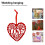 Valentine's Day Hanging Heart Shape Wedding Decor 60Pcs with Rope 5