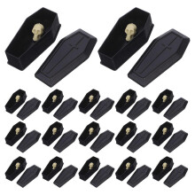 Mini scheletro a forma di bara, decorazione di Halloween per feste, set da 20 statuette in miniatura