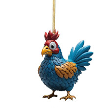Dengmore Christmas Pendant Rooster Car Pendant Home Tree Christmas Tree Ornament Home 1PC E