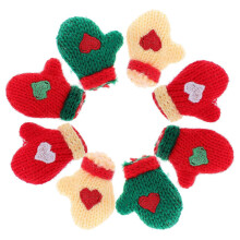 Mini Plush Gloves for Decor 32Pcs Assorted Color Christmas Souvenirs