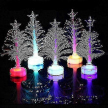 5pcs Multicolor Fiber Optic Led Christmas Tree Led Light Glowing Lights Home Decor