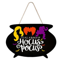 Hocus Pocus Witch - Themed Wooden Door Sign - All Bunch Hocus Pocus - Shaped Hanging & Wall, Spoo