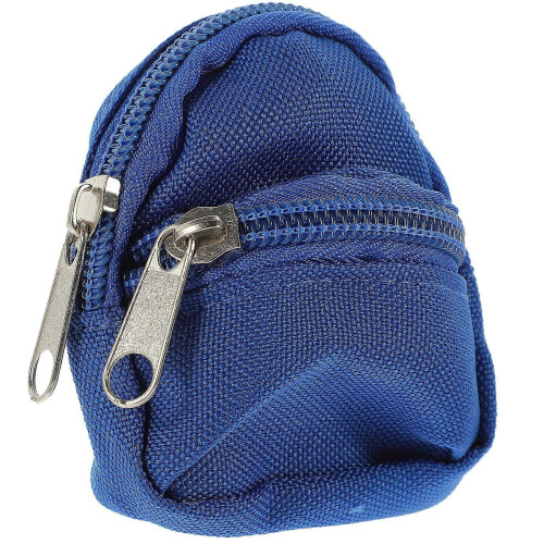 Mini Backpack Model for Dollhouse Decorative Use Blue Cloth