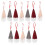 Tree Gnomes Ornaments Christmas Elements Round Head Non-Woven Fabric Plush Ornaments 24Pcs 3