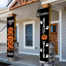 Happy Halloween Trick or Treat Banner Indoor/Outdoor Hanging Decor for Porch/Front Door/Yard/Party