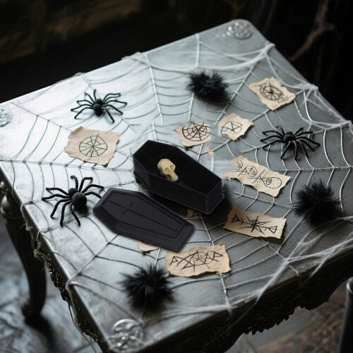 Mini Skeleton Coffin Halloween Decor for Party 20Set Miniature Figurines 2
