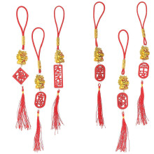 New Year Pendant Bonsai Hanging Decoration for Spring Festival 6Pcs Red Ornaments