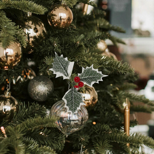 Greenery for Christmas Tree Garland Accessories with 10Pcs Stem Picks 2
