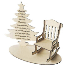 Christmas Decorations Wooden Ornaments Christmas Rocker Paradise Christmas Tree Poem Remember Loved