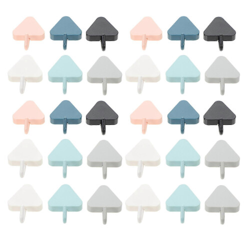 Traceless Wall Hooks Multipurpose Hooks for Home 30Pcs Assorted Color