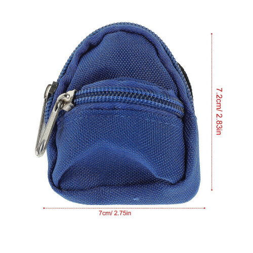 Mini Backpack Model for Dollhouse Decorative Use Blue Cloth 1