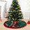 Festive Red Green Christmas Tree Skirt Elf Legs Wrap Base Cover, Polyester, Multiple Sizes 3