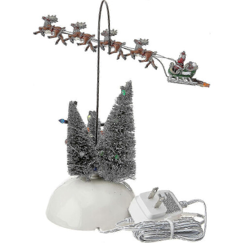 Weihnachtsdorf – Animierte, flammende Schlitten-Accessoire-Figur 2