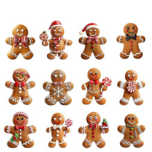 120 Pcs Wooden Gingerbread Christmas Tree Ornaments, Colorful Festive Set Home, Party, Xmas Tree