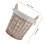 Portable Laundry Basket Woven Dirty Clothes Storage Basket 1Pcs 2