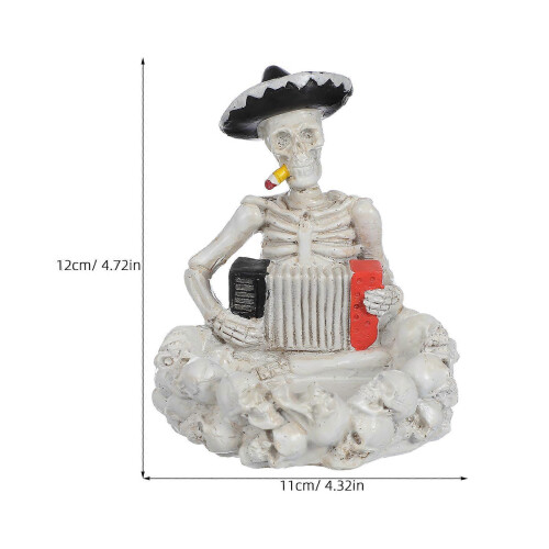 Home Use Skull Ashtray Resin Windproof 1
