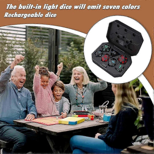 2025 LED Dice Set Luminous Dice Polyhedral Role Playing Dice Dice Polyhedral Dice Dice Charging Case 2