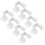 Bed Rail Brackets Iron 16Pcs Replacement Bed Rail Fasteners for Home 4