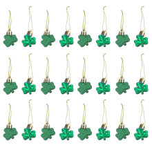 Shamrock Pendant for Decoration St Patrick's Day 24Pcs Green Hanging Baubles