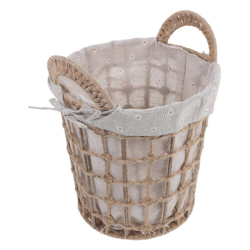 Portable Laundry Basket Woven Dirty Clothes Storage Basket 1Pcs 2