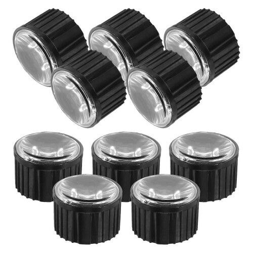Focusing Transparent LED Lens with Acrylic Holder Bracket 10Sets for LED Applications