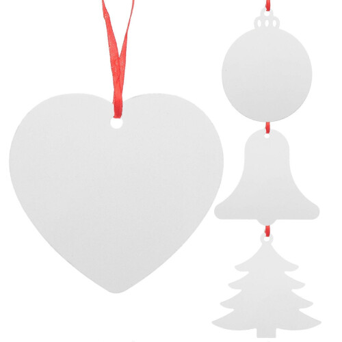 Christmas Hanging Decoration 4Pcs White Aluminium DIY Tree Pendants