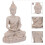 Aquarium-Ornament: Buddha-Statue aus beigem Sandstein 2