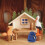 Mini Backpack Model for Dollhouse Decorative Use Blue Cloth 5