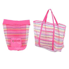 Colorful Beach Toys Bags Beach Pouch for Storage 2Pcs Rosy