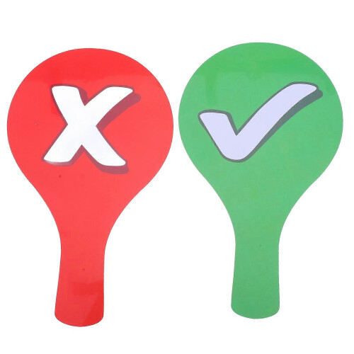 Student Response Paddle 2Pcs Double-Sided Handheld Voting Boards for Class