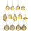 12 goldene Christbaumkugeln zum Aufhängen 1